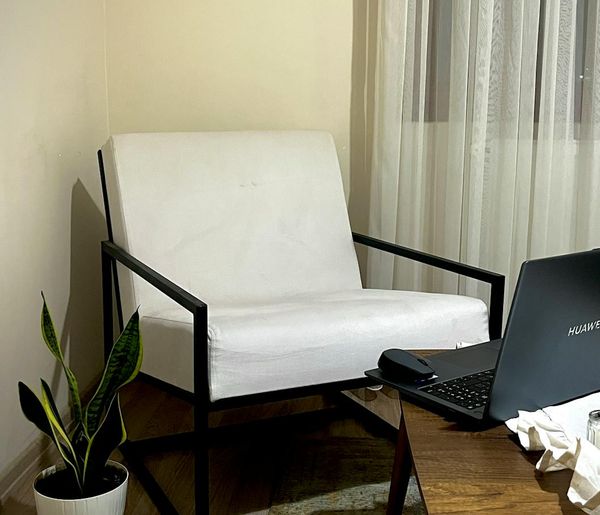 A calm, minimalist workspace with natural light.